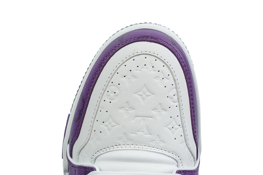 Pkgod Louis Vuitton Trainer White Purple Monogram retail materials ready to ship